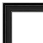 32" x 32" Non-Beveled Black Bathroom Wall Mirror