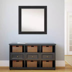 32" x 32" Non-Beveled Black Bathroom Wall Mirror