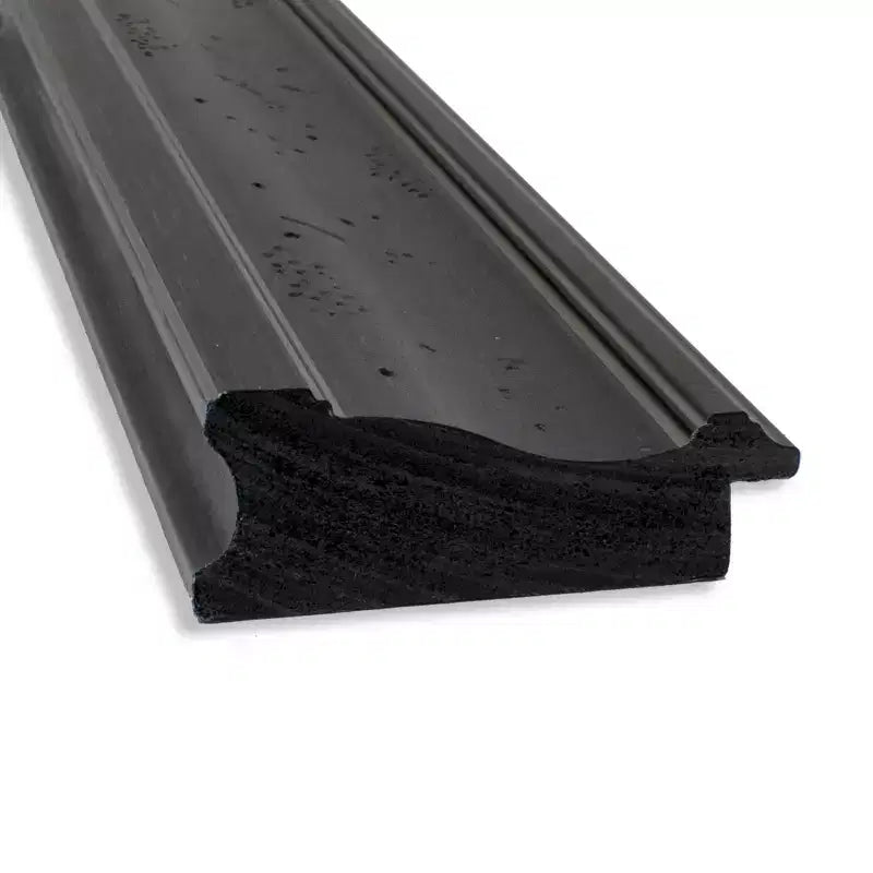 44" x 33" Non-Beveled Black Wall Mirror -: Modern Rectangle, Polystyrene Frame, Includes Mount Hardware