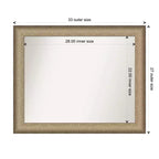 33" x 27" Bathroom Wall Mirror Brushed Bronze -: Polystyrene Frame, Wall Mount
