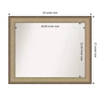 33" x 27" Bathroom Wall Mirror Brushed Bronze -: Polystyrene Frame, Wall Mount
