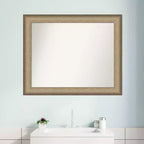 33" x 27" Bathroom Wall Mirror Brushed Bronze -: Polystyrene Frame, Wall Mount