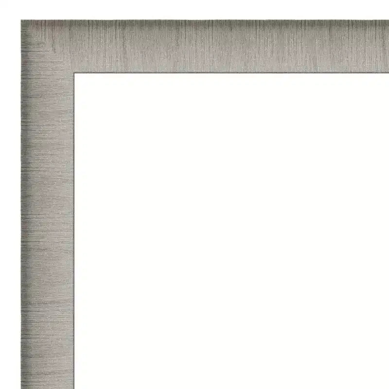 39" x 27" Non-Beveled Brushed Pewter Narrow Wall Mirror