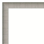 39" x 27" Non-Beveled Brushed Pewter Narrow Wall Mirror