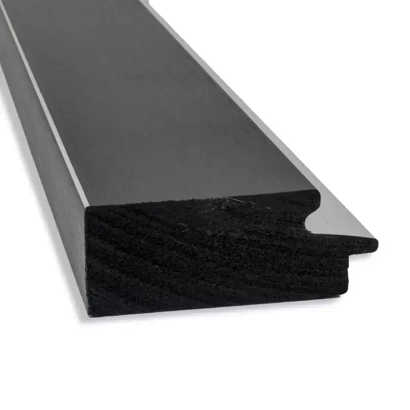 42" x 30" Non-Beveled Bathroom Wall Mirror Black -: Modern Rectangle, Wall Mount