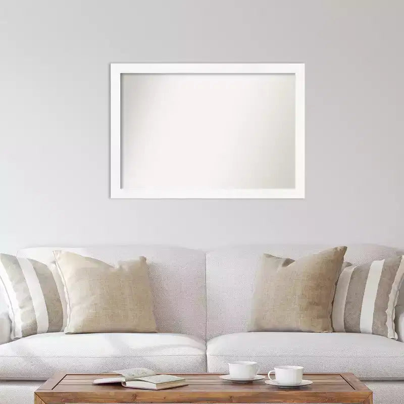 39" x 27" Non-Beveled Narrow Wall Mirror -: Modern Style, Polystyrene Frame, Includes Mount Hardware