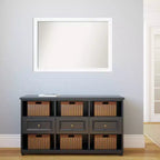 39" x 27" Non-Beveled Narrow Wall Mirror -: Modern Style, Polystyrene Frame, Includes Mount Hardware