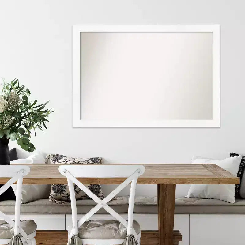 39" x 27" Non-Beveled Narrow Wall Mirror -: Modern Style, Polystyrene Frame, Includes Mount Hardware