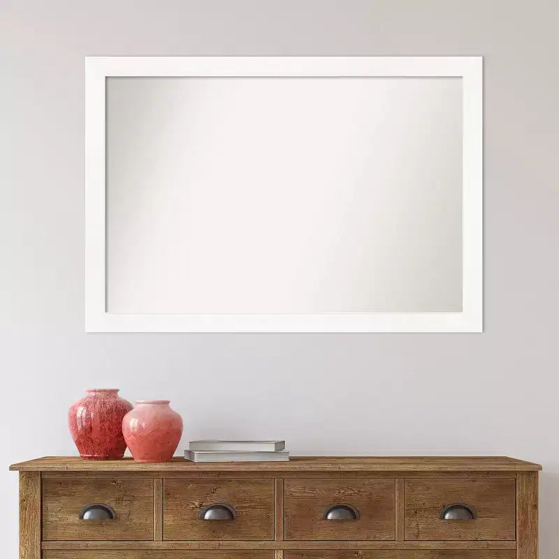 39" x 27" Non-Beveled Narrow Wall Mirror -: Modern Style, Polystyrene Frame, Includes Mount Hardware