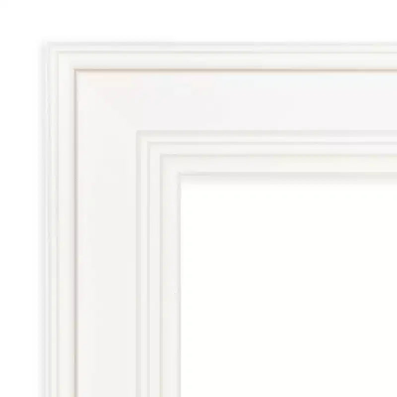 20" x 54" Non-Beveled White Full Length on The Door Mirror -: Polystyrene Frame, Includes Mounting Hardware