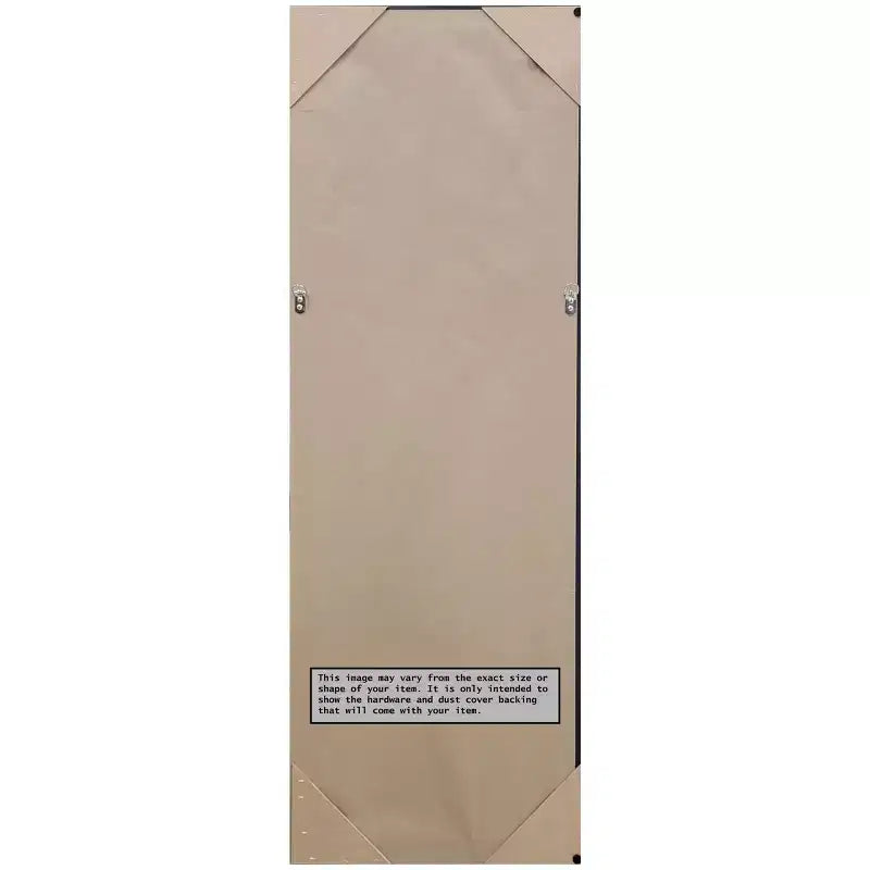 20" x 54" Non-Beveled White Full Length on The Door Mirror -: Polystyrene Frame, Includes Mounting Hardware