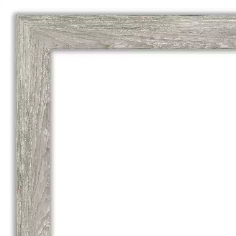 42" x 31" Non-Beveled Narrow Bathroom Wall Mirror Gray Wash -: Wall Mounted, Polystyrene Frame
