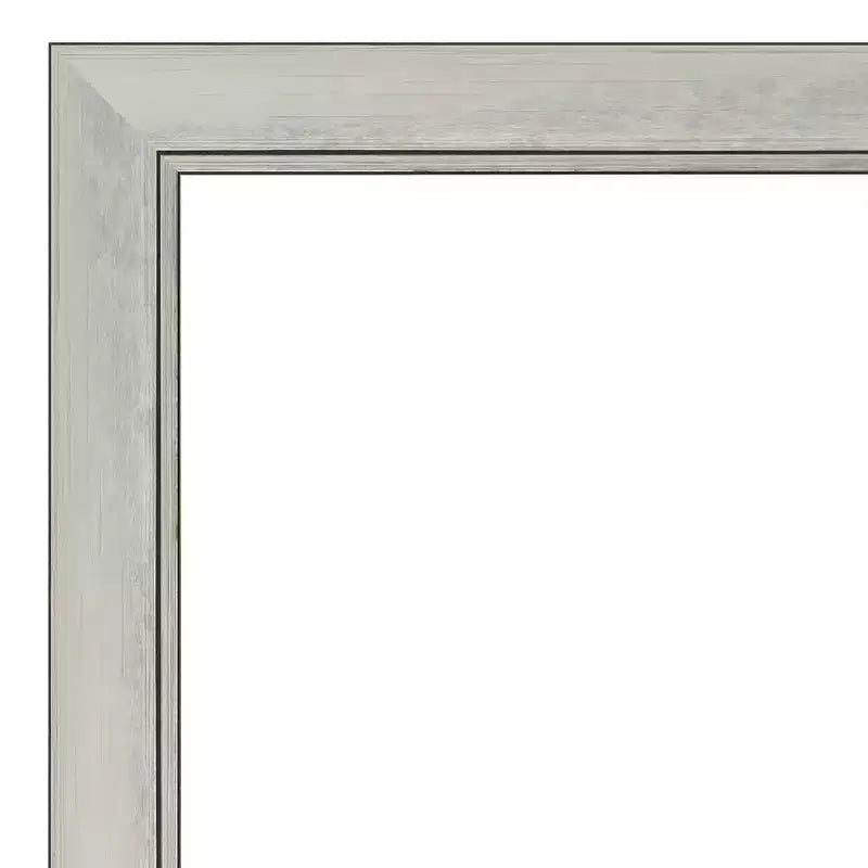 32" x 26" Silver Patina Wall Mirror: Modern Rectangle, Includes Mounting Hardware