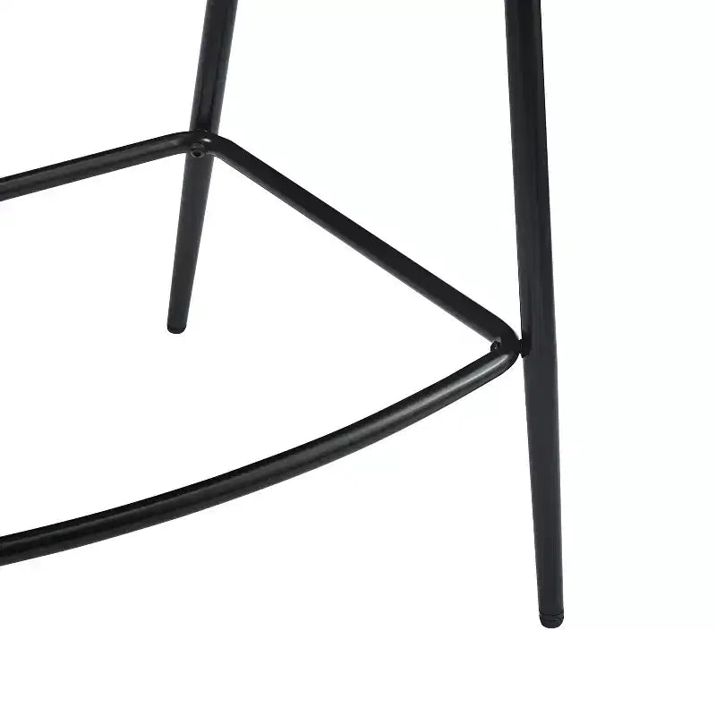 26-inch faux leather bar stool with metal frame, footrest, brown