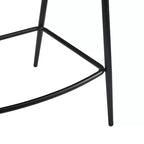 26-inch faux leather bar stool with metal frame, footrest, brown