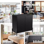 31.5 in. 2-Door Wooden Accent Decorative Storage Cabinet with 3 Adjustable Shelf