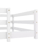Bed Frame Twin/Full Size,Modern Low Profile Toddler Bed with Safety Rails, Solid Wood Frame for Kids Bedroom