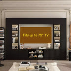 Large Entertainment Center All Encompassing TV Entertainment Center: Aesthetic & Practical Living Room Essential