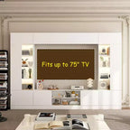 Large Entertainment Center All Encompassing TV Entertainment Center: Aesthetic & Practical Living Room Essential