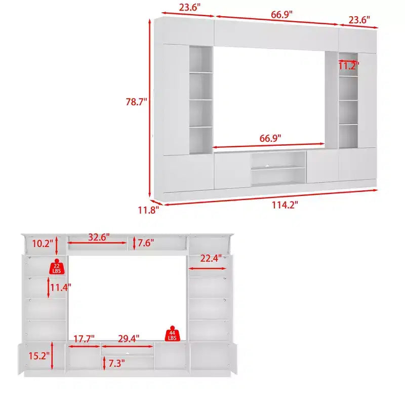 Large Entertainment Center All Encompassing TV Entertainment Center: Aesthetic & Practical Living Room Essential