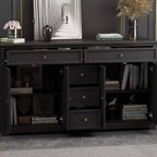 5 Drawer Horizontal Dresser Multifunctional Storage Cabinet Living Room Storage Solutions