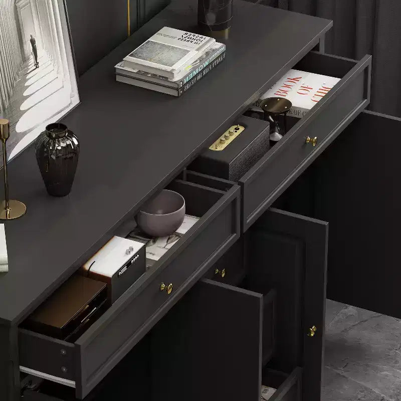 5 Drawer Horizontal Dresser Multifunctional Storage Cabinet Living Room Storage Solutions