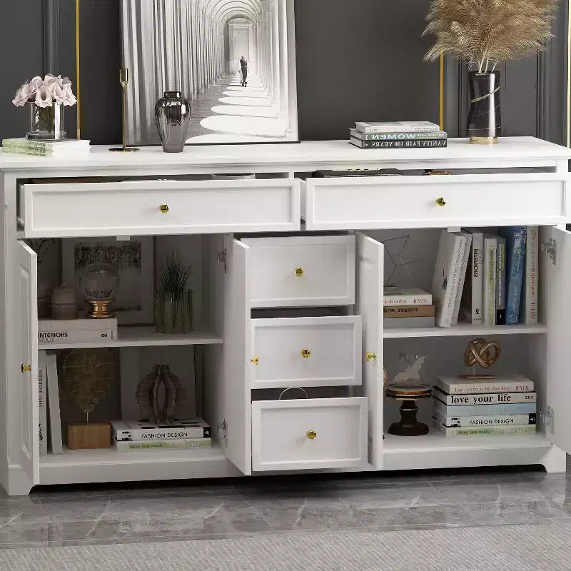 5 Drawer Horizontal Dresser Multifunctional Storage Cabinet Living Room Storage Solutions