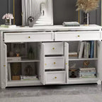 5 Drawer Horizontal Dresser Multifunctional Storage Cabinet Living Room Storage Solutions