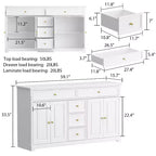 5 Drawer Horizontal Dresser Multifunctional Storage Cabinet Living Room Storage Solutions