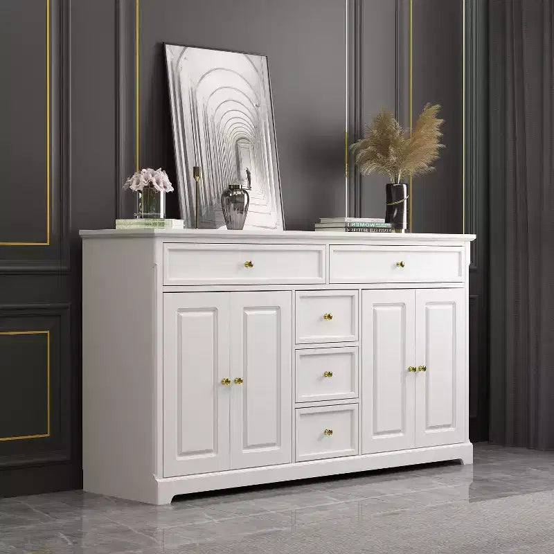 5 Drawer Horizontal Dresser Multifunctional Storage Cabinet Living Room Storage Solutions