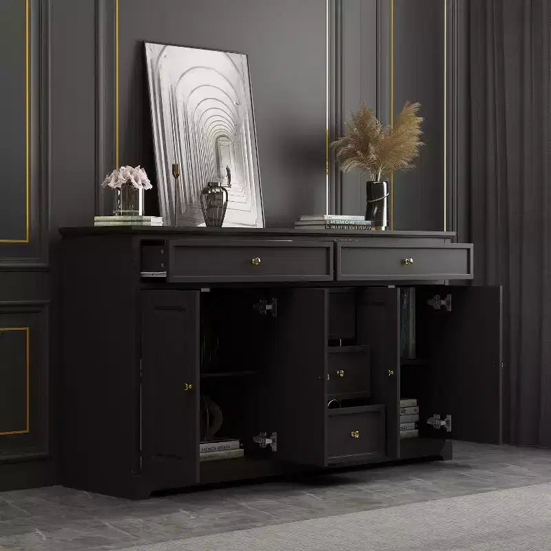 5 Drawer Horizontal Dresser Multifunctional Storage Cabinet Living Room Storage Solutions