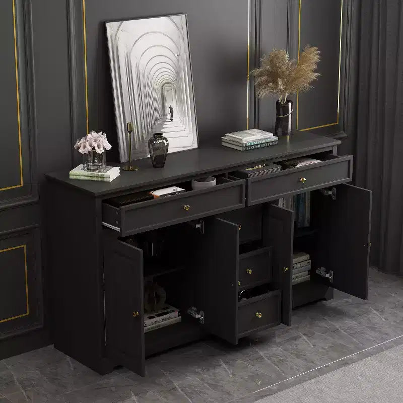5 Drawer Horizontal Dresser Multifunctional Storage Cabinet Living Room Storage Solutions