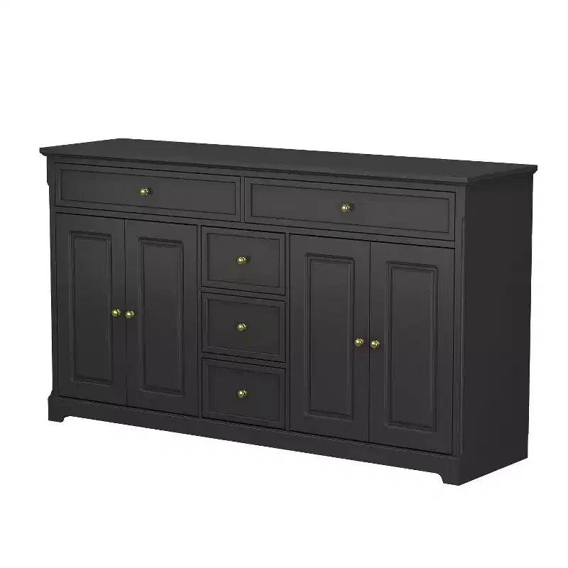 5 Drawer Horizontal Dresser Multifunctional Storage Cabinet Living Room Storage Solutions