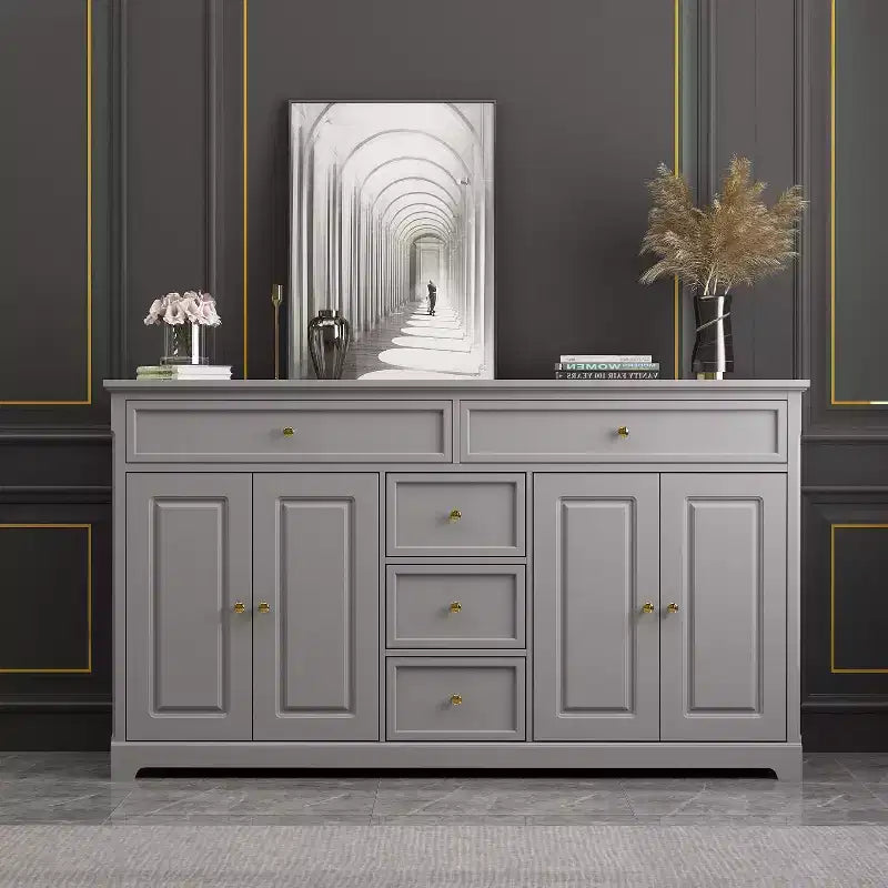 5 Drawer Horizontal Dresser Multifunctional Storage Cabinet Living Room Storage Solutions