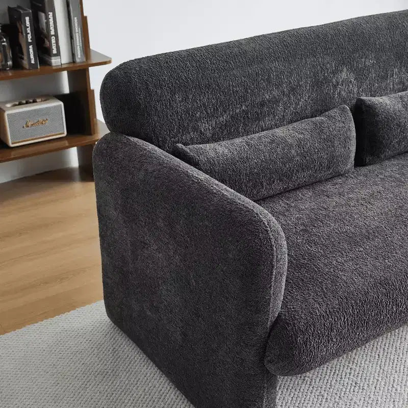 Sleeper Sofa Bed with USB, Adjustable Pull-Out Bed & Side Pocket (Velvet)