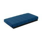 Blue Velvet Cushioned Accent Storage Ottoman