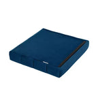 Blue Velvet Cushioned Accent Storage Ottoman