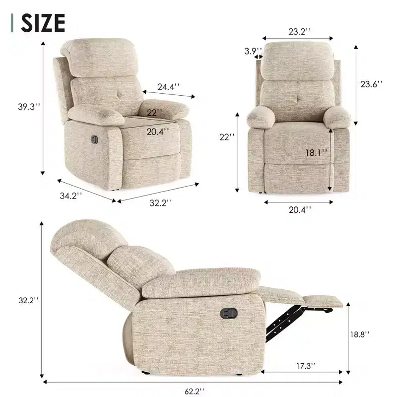 Small Recliner Sofa for Living Room Chair for Adults