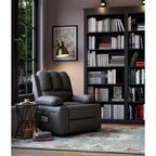 Massage Recliner Chair for Adults, Swivel Rocker with Heat, PU Leather, Remote, Cup Holders, Side Pocket, Wide Recliner for Living Room, Bedroom