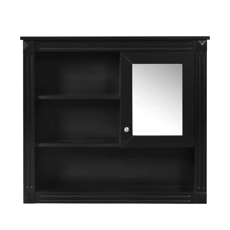 32 in. W x 28 in. H Rectangular MDF Medicine Cabinet with Mirror, 5 Removable Shelves, Soft-closing Hinges