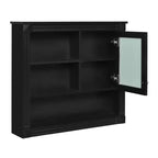 32 in. W x 28 in. H Rectangular MDF Medicine Cabinet with Mirror, 5 Removable Shelves, Soft-closing Hinges