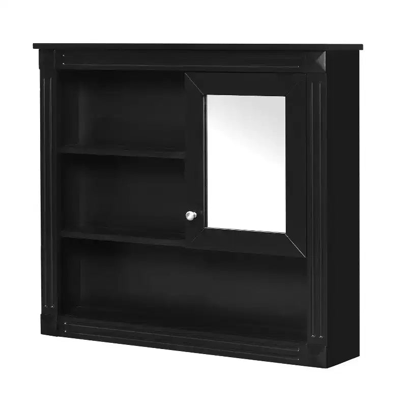 32 in. W x 28 in. H Rectangular MDF Medicine Cabinet with Mirror, 5 Removable Shelves, Soft-closing Hinges