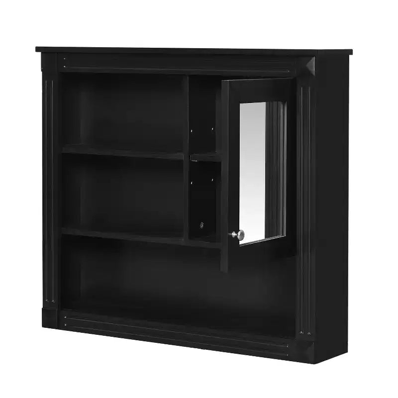 32 in. W x 28 in. H Rectangular MDF Medicine Cabinet with Mirror, 5 Removable Shelves, Soft-closing Hinges