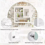 32 in. W x 28 in. H Rectangular MDF Medicine Cabinet with Mirror, 5 Removable Shelves, Soft-closing Hinges