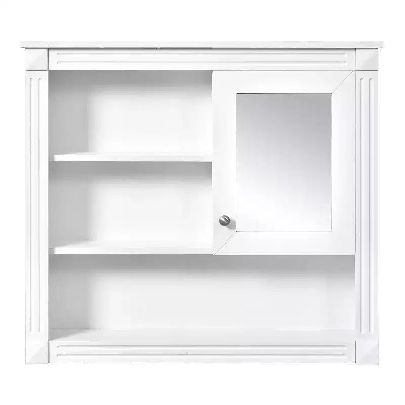 32 in. W x 28 in. H Rectangular MDF Medicine Cabinet with Mirror, 5 Removable Shelves, Soft-closing Hinges