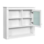 32 in. W x 28 in. H Rectangular MDF Medicine Cabinet with Mirror, 5 Removable Shelves, Soft-closing Hinges
