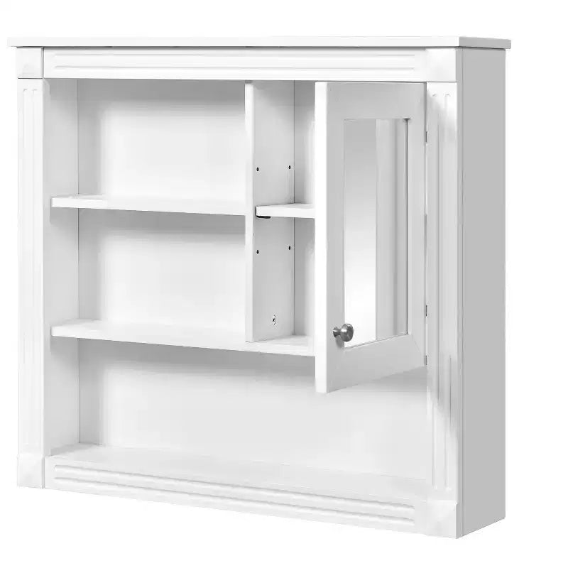 32 in. W x 28 in. H Rectangular MDF Medicine Cabinet with Mirror, 5 Removable Shelves, Soft-closing Hinges