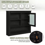 32 in. W x 28 in. H Rectangular MDF Medicine Cabinet with Mirror, 5 Removable Shelves, Soft-closing Hinges