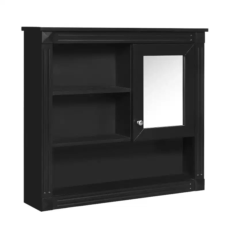 32 in. W x 28 in. H Rectangular MDF Medicine Cabinet with Mirror, 5 Removable Shelves, Soft-closing Hinges