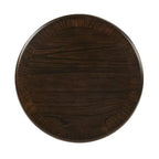Tavolino rotondo retrò in legno con base a X per sala da pranzo o soggiorno, color espresso